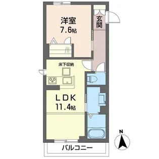 レフィシア【1階】の間取り