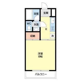 フィフティストームマンション下小塙【1階】の間取り