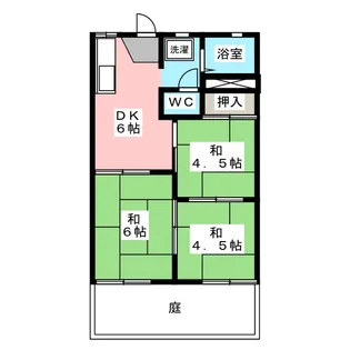 タウニィ鶴正A棟【1階】の間取り