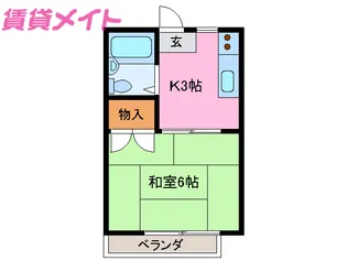 マイランドパートI【2階】の間取り