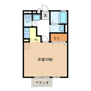 サウスレグルス【1階】の間取り