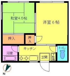 岸田荘【2階】の間取り