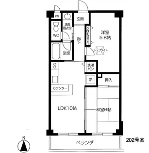 郡慶ヒルズ【3階】の間取り