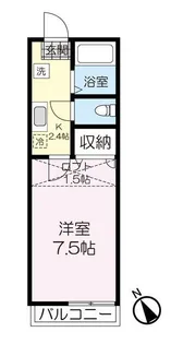 ロワールハイツ【1階】の間取り