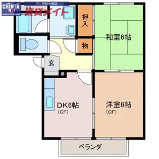 サンフォレストA【2階】の間取り