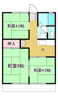 シティハイム椿ヶ丘【1階】の間取り
