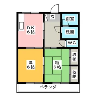 コーポチェスナット【1階】の間取り