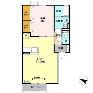 埼玉県越谷市レイクタウン2【アパート】の間取り