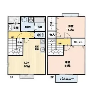 中丘ハイツB【1階】の間取り