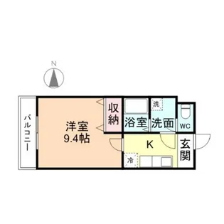 サンライズ朝陽【1階】の間取り