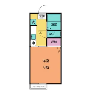 細井ハイツII【1階】の間取り