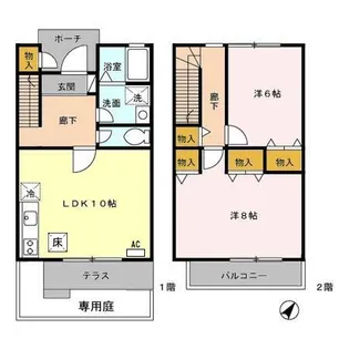東京都昭島市大神町2【一戸建】の間取り