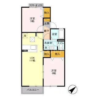 埼玉県さいたま市西区大字西遊馬【アパート】の間取り