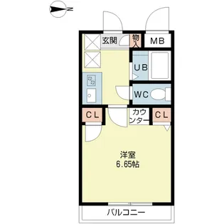 1Kの間取り画像