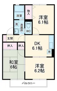 サンライズヒルA棟【2階】の間取り