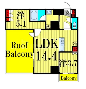 東京都足立区中川4【マンション】の間取り