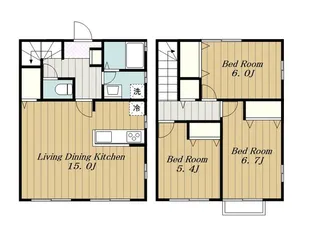 神奈川県厚木市林2【一戸建】の間取り