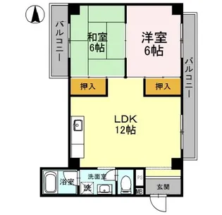 ヴィラ箕面【3階】の間取り