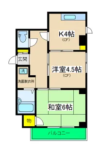 阿達ハイム【4階】の間取り
