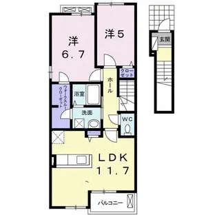 エアリー・ハウスIV【2階】の間取り