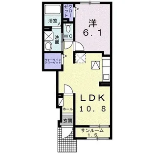 広島県安芸高田市吉田町吉田【アパート】の間取り