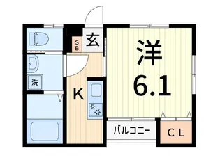リバティコーポ【1階】の間取り
