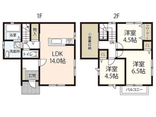 広島県廿日市市桜尾本町【一戸建】の間取り