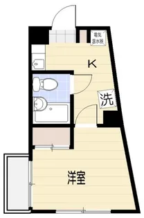 1Kの間取り画像