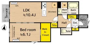 クラシオン ウノ【1階】の間取り