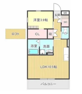 バンベールNorth【2階】の間取り