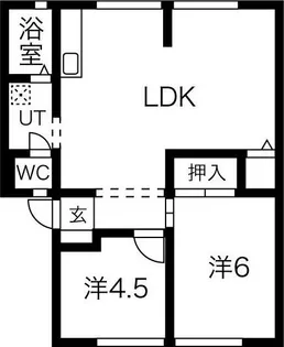 シャン・ヴィラージュ【1階】の間取り