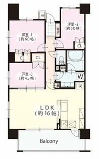 パークホームズ船橋海神の丘【9階】の間取り