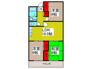 プルミエ-ル・パレ【1階】の間取り