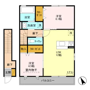 メゾンゼフィール【1階】の間取り