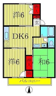 3DKの間取り画像