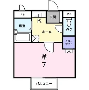 サン・ラヴィアンB【1階】の間取り