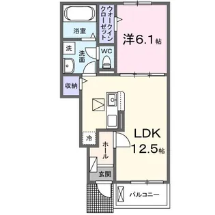 コージーワン【1階】の間取り