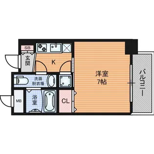 ラシュレエグゼ本町【9階】の間取り