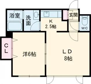 ラ・シャンブル昭和【1階】の間取り