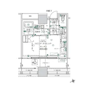 ローレルタワールネ浜松町【5階】の間取り