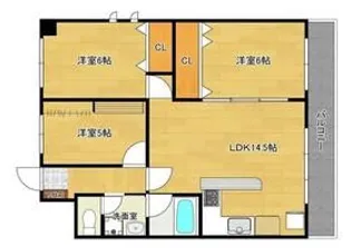 白百合ハイツ【3階】の間取り