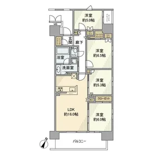 ファーストリンクレジデンス【9階】の間取り
