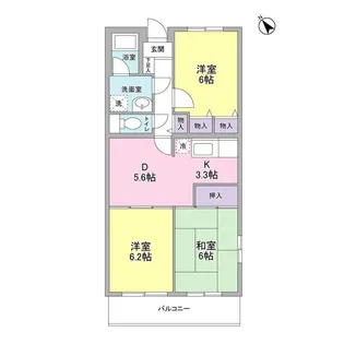 パンセ・チェリー【1階】の間取り
