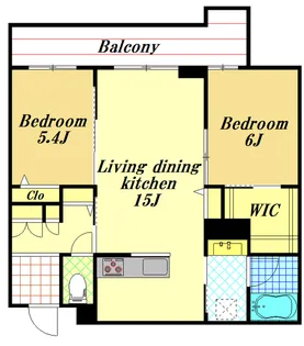 ル コルヌイエ【2階】の間取り