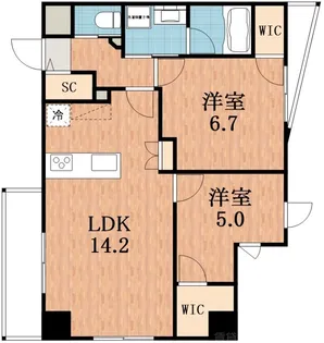 LEGALAND+ABENO SANMEICHO【4階】の間取り
