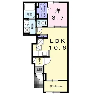 広島県福山市新涯町4丁目【アパート】の間取り