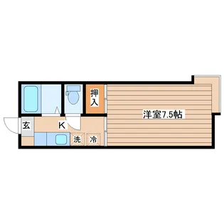 ホワイトファミール長町南【2階】の間取り