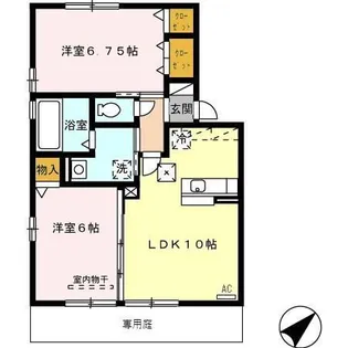 セカンド・アメニティ B棟【1階】の間取り