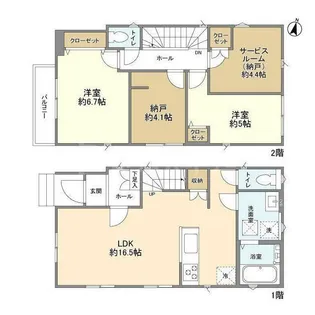 千葉県柏市南増尾4【一戸建】の間取り