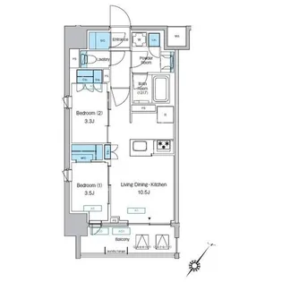 東京都大田区山王3【マンション】の間取り